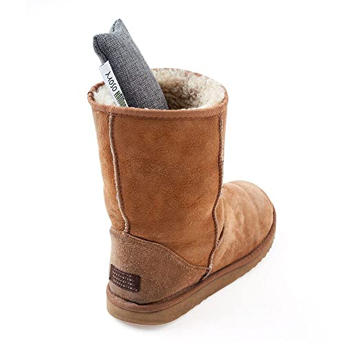 Moso Natural Shoe Deodorizer Inserts (2 Pack) Charcoal Odor Absorber for Shoes, Gym Bag & Boot Deodorizer, Unscented Shoe Odor Elimination, Air Purifying Bags, Lasts 2 Years (4 Bags) - style: 2 Pack (4 Total)