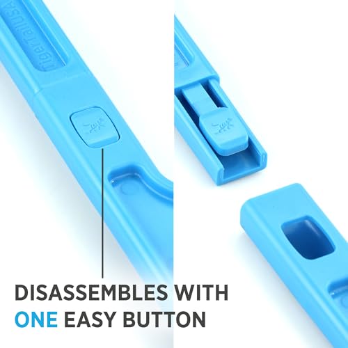 Tiger Tail Tiger Cane Back & Neck Massager – Trigger Point Deep Tissue Acupressure Therapy Cane Massage Hook with 7 Gription Knobs, 2-Piece Massage Tool for Muscle Knot & Shoulder Pain Relief, Blue - color: Blue