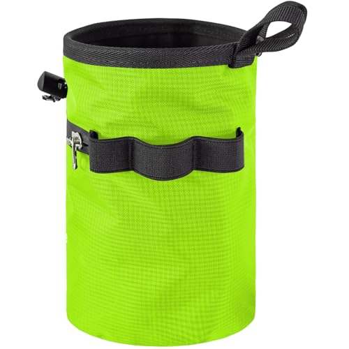 Rock Climbing Chalk Bag & Zippers Pockets Adjustable Bouldering Chalk Bag Bucket for Gym Climbing Gymnastic Bouldering Bucket - color: Willow Green