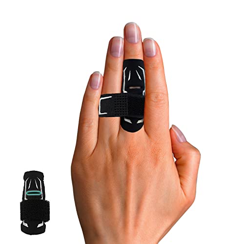 Finger Splint Finger Support Adjustable Elastic Compression Finger Sleeves Finger Brace Relieve Joint Pain Finger Guard Sport Finger Protector for Basketball Volleyball Tennis Baseball - M - size: Medium