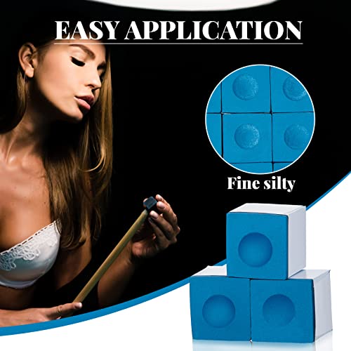 Junkin Pool Chalk Cubes for Billiard Cue Sticks, 48/72/108Pack Options, Table Accessories for Clubs, Bars & Home - color: Blue