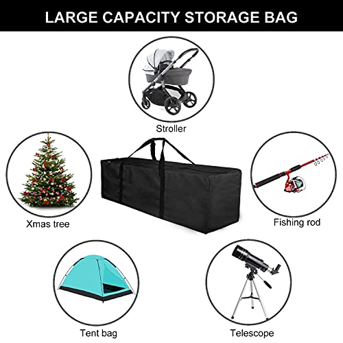 INFANZIA 47inch Sports Duffel Travel Bag, 196L Extra Large Duffel Luggage Bag with Upgrade Zipper, Water Resistant & Foldable Equipment Storage Bag for Camping Tent Tripod Fishing - size: 47x15x17 inch