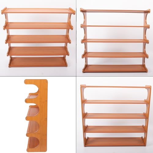 Shoe Rack,5 Tier Shoe Organizer Storage Shelf,Bamboo Narrow Shoe Closet,Small Space Shoe Rack,for Entryway Closet 26.77×7.48×25.98inch - size: 5 Tier-26.77" Wide