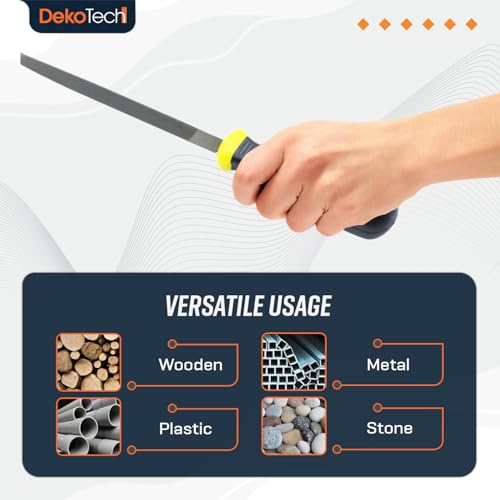 6-Inch Triangle File with Non-Slip Ergonomic Handle - style: 6-Inch Triangle File with Non-Slip Ergonomic Handle