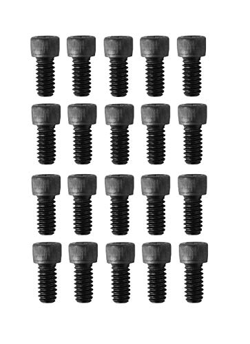 Socket Head Cap Screw, 1/4-20 x 1/2", Alloy Steel, Black Oxide, Hex Socket Coarse Thread, 1/4 inch Hexagonal Allen Bolt, Length: 1/2 inch, Full Thread (Quantity: 20) - size: 1/2