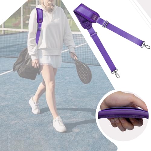 59 Inch Shoulder Straps, Soft with Ultra-Thick Fixed Shoulder Pad, Two Way Independently Adjustable Buckle Replacement Straps for Laptop Bag Messenger Bag Tool Bag Luggage,Purple - color: Purple, size: 59 inch