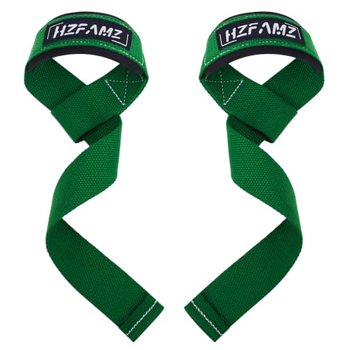 Lifting Straps, Lifting Wrist Straps for Weightlifting, Weightlifting Straps with Padded Neoprene, Gym Straps for Strength Training, Bodybuilding, Weight Lifting Straps for Men and Women - color: Green