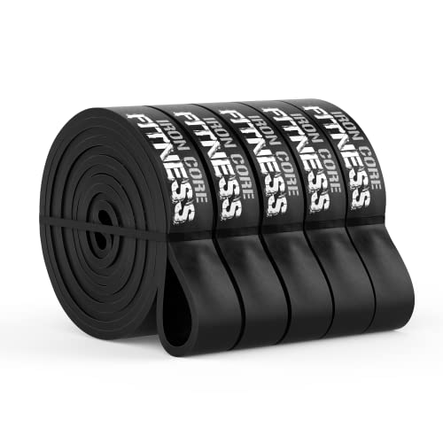 Gym Quality Long Resistance Bands Multi Pack of 5- Loved by Fitness Pros for Group Workouts in Gyms, Boxes, Studios and Bootcamps. Perfect for Pull Ups, Strength Training, Mobility - color: #3 Black, Medium