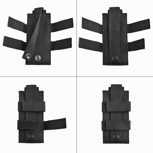 TRIWONDER Tactical Phone Pouch Molle, Smartphone Holster Bag EDC Utility Cellphone Lock Card Holder Organizer Fit for Waist Belt Case - color: 11 Black