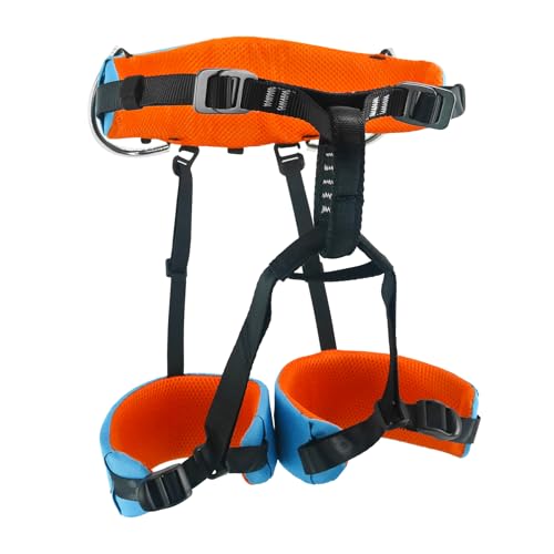 NewDoar Climbing Harness,Thin & Lightweight Rock Climbing Harness,Kids Half Body Harness,Waist Protection Comfortable Adjustable Safety Belt for Rappelling Fire Rescuing Tree Climbing Arborist