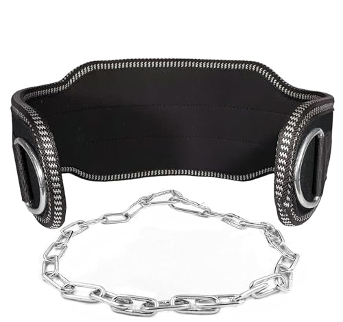 Sports DIP Belt with Steel Chain 36 INCHES Weighted Chain for DIPS Pull UPS Weight Lifting ONE Size FITS All
