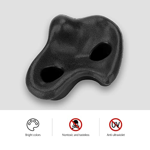 plplaaoo 10PCS Plastic Rock Climbing Holds Set, DIY Tree Rock Climbing Holds for Kids & Adults Climber, Kids Indoor and Outdoor Play Set Use, Includes Mounting Screws., Rock Climbing Holds climbin - color: black