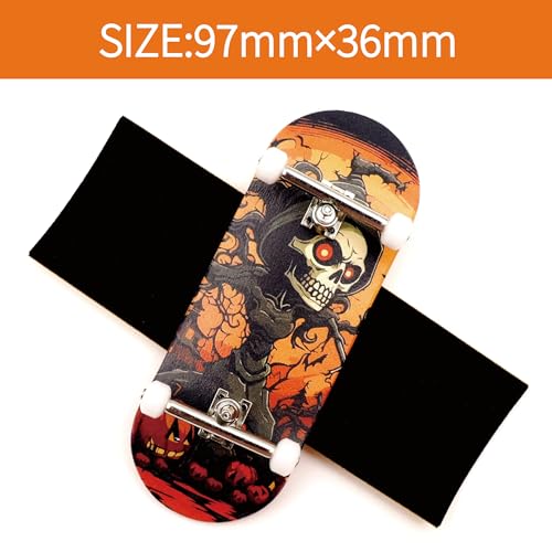 36mm Pro Fingerboard with Wooden Finger Skateboard Deck Upgraded Finger Board Trucks Street Shape Bearing Wheels (Tree) - color: Tree