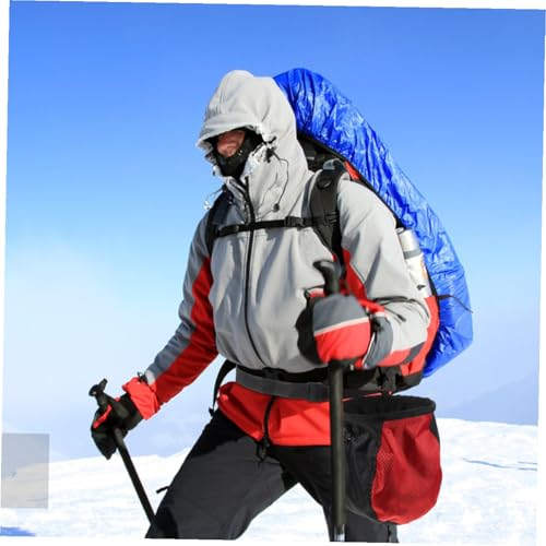 minkissy Outdoor Climbing Chalk Bag Waist Pouch Non-Slip Red Black for Rock Climbing, Weightlifting and Gymnastics, Sturdy Powder Storage with Adjustable Belt for Sports and Fitness