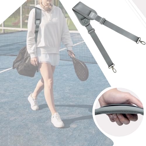 Shoulder Straps 79 inch Adjustable with Thick Soft Fixed Shoulder Pad | with Metal Swivel Hooks for Laptop Bag, Messenger Bag, Tool Bag, Camera,Luggage,for Mens and Womens - color: Grey