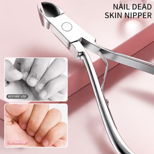 ZIZZON Nail Clippers Kit Manicure Pedicure Set with Holographic Case(Pink) | 12-Piece Set with Thicker Steel, Precision-ground Cutting Edges, and Smooth-finished Tools for Clean, Precise Trimming. - color: Pink