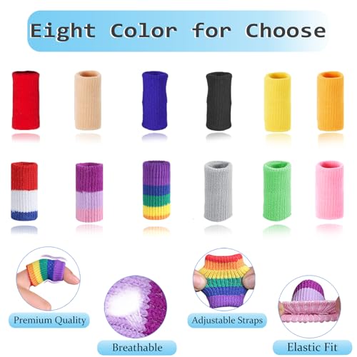 Finger Compression Sleeves, 10 Pcs | Finger Protectors Cots for Arthritis Swelling Basketball Sport, Breathable Elastic - color: Pink