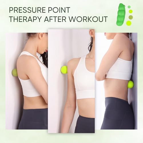 2 Soft & 2 Hard Massage Lacrosse Balls (4 Sizes) for Myofascial Release – Small Pressure Point & Mobility Therapy Balls for Hand, Foot & Neck – Mini Fascia Yoga Massager for Travel