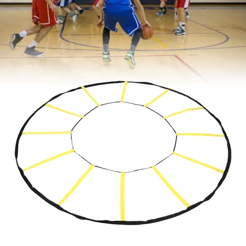 Semme Circular Agility Training Ladder, 12 Rungs Speed and Agility Trainer for Soccer Basketball, with Storage Bag, Premium Nylon Material