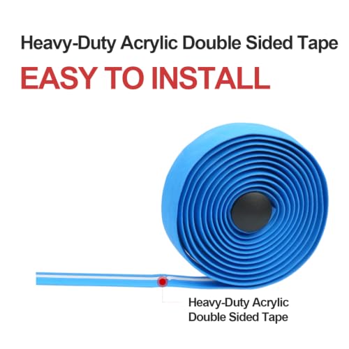 BD13 Bike Handlebar Tape, EVA Road Bike Bar Tape with Shock Absorbing Cushioning, Anti-Slip Bicycle Handlebar Wrap, Heavy-Duty Acrylic Double Sided Tape, (Blue) - color: blue