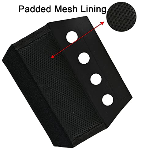 2 Pack Vest Shoulder Pads Fit 2" Shoulder Strap Comfort Soft Cushion Strap Pads Shoulder Strap pad Mesh Padded Lightweight for FCPC JPC Vests Sling Bags - color: Black