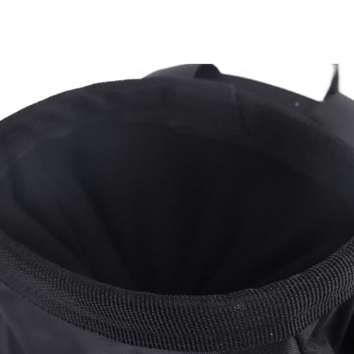 Premium Rock Climbing Chalk Bag with Adjustable Waist Belt Large Capacity Magnesium Powder Pouch for Outdoor Climbing Gym Workouts Oxford Fabric Durable Black 15x15x17cm