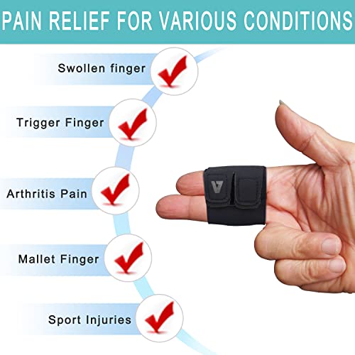 Finger Splint Wraps Reusable Finger Buddy Tape Adjustable Finger Brace Trigger Finger Splints Mallet Finger Support Compression Finger Sleeves for Arthritis Pain Relief, Sport Injury - L - size: Large, style: Buddy