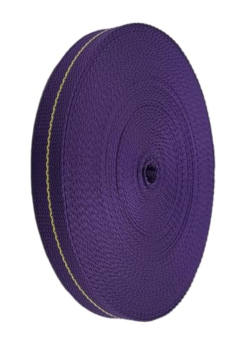 Cajun Tie Downs - 1" Heavy Duty Webbing Strap - 25 Yards (Purple/Yellow) - color: Purple/Yellow