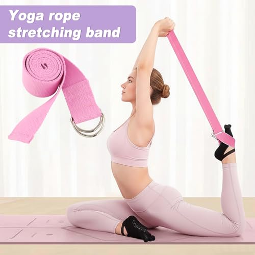 ‌Figure 8 Resistance Bands for Women & Men - 3 Levels (15lb/25lb/35lb) Silicone Workout Bands for Arms, Back, Shoulder Toning & Posture Correction - Portable Home Gym/Yoga (Pink+Blue+Purple)