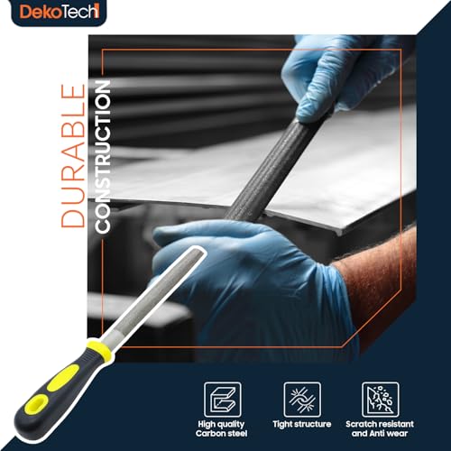 6-Inch Half-Round File with Ergonomic Anti-Slip Handle - style: 6-Inch Half-Round File with Ergonomic Anti-Slip Handle