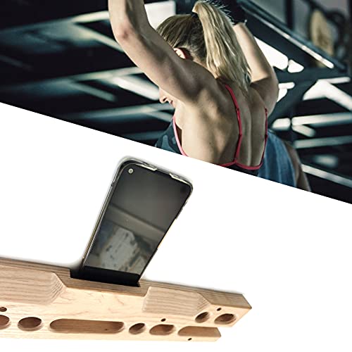 Rock Climbing Fingerboard, 19.7x3.9x1.2in Wooden Hand Grip Strengthener Professional Forearm Exerciser Climbing Training Hangboard Fingerboard