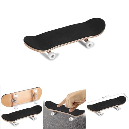 HERCHR Finger Boards, 1Pc Maple Wooden Alloy Fingerboard Finger Skateboards Creative Fingertips Daliy Playing Relaxing Movement Set with Box for Relax Play (White) - color: White