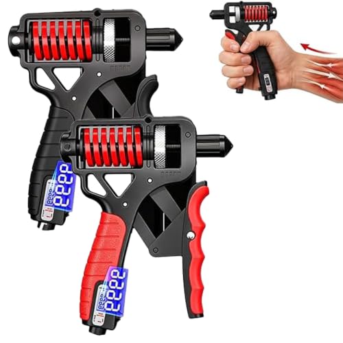 Ergonomic Adjustable H-Grip Hand Trainer, Forearm Strengthener with Counter and Non-Slip Handles, Grip Strength Trainer, Forearm Exerciser, Forearm Strengthener with Counter, Can Strengthen - color: Mix 2Pcs