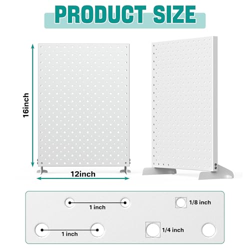 EVERHANGER Metal Pegboard Display Stand, Freestanding Tabletop Pegboard Display for Craft Shows & Fairs, 12"X16", 2pcs Gray - color: Gray, size: 2pack 12"X16"