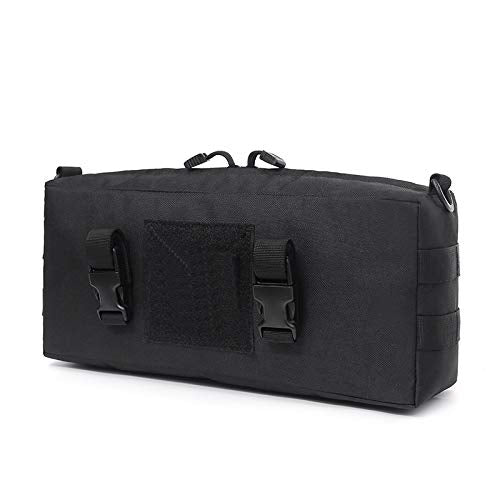 ACEXIER Outdoor Climbing Bags Waterproof Tactical Accessories Shoulder Bag 600D Nylon Molle Camping Pack Hiking Waist Bag - color: Black