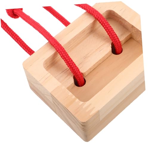 SHERCHPRY 2 Pieces Wooden Rock Climbing Fingerboard Hangboard Portable Grip Strength Trainer for Indoor and Outdoor Climbing Support