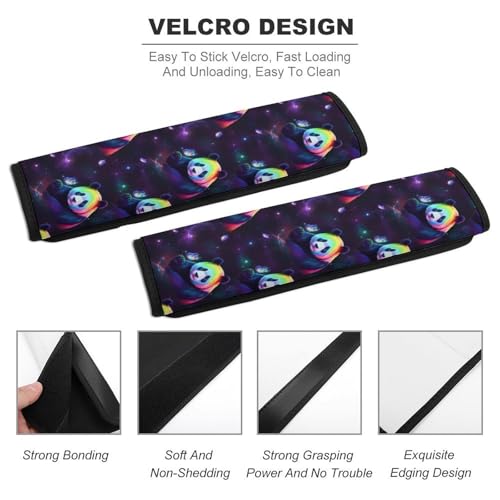 2 Pack Colorful Panda Butterfly Animal Seat Belt Shoulder Pad Breathable Shoulder Harness Cover for Child, All Vehicles, Neck and Shoulder Support - color: Pattern 905