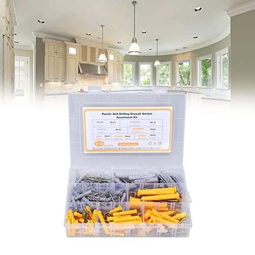 210PCS Self Tapping Screw M5 M6 M8 Ribbed Anchors Thumb Screws Assortment