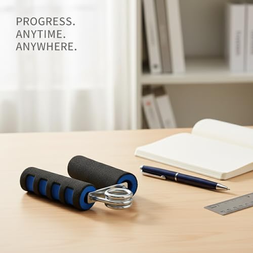 Adjustable Hand Grip Strengthener with Ergonomic TPE Foam Handles for Forearm & Finger Exercise - color: Black