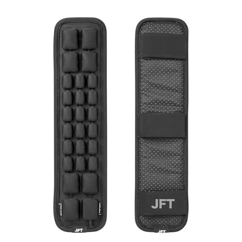 JFT Shoulder Strap Pad 3D Air Cushion Adjustable Air Pressure Suitable for All Kinds of Backpacks 2Pcs(Black) - size: Three Rows