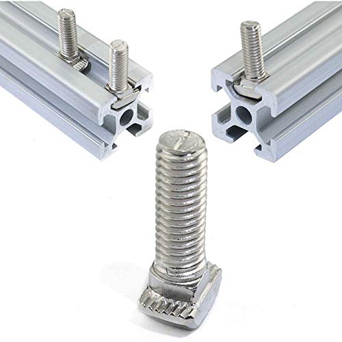 20 Pcs M8 x 16mm Thread T Slot Drop-in Bolt T-Bolt Hammer Head Bolt T Screw Stud for 4040 Series Standard 8mm T-Slot Aluminum Extrusion Profile (4040 Series) - size: 40-M8x16mm