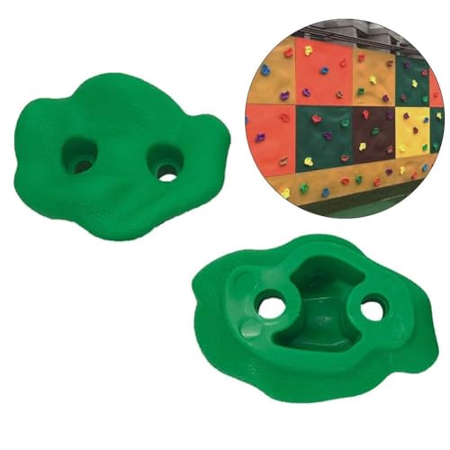JEOZBM Rock Climbing Holds, 10Pcs Kids Climbing Stones Kit with 20 Swing Fasteners, Rock Wall Climbing Kit for Outdoor Indoor Home Playground