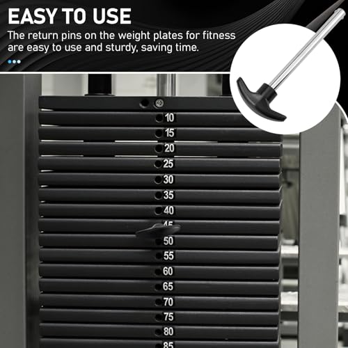 Weight Stack Pin Crescent-Shaped, Weight Machine Pin Pin Tensile 3/8 Inch Diameter 4.4 Inch Locking Space Weight Lifting Machine Pins for Home Gym Exercise Machine Accessories
