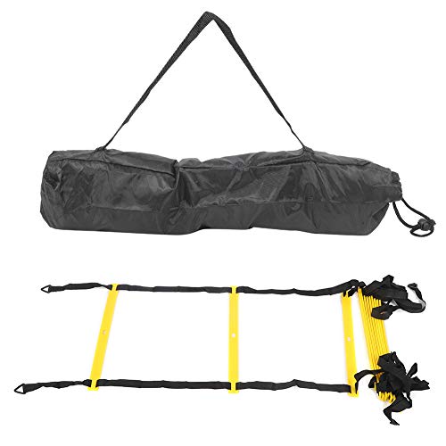 12 Rungs Running Competition Football Training Warm Up Speed Reinforced Soft Agile Step Ladder for Football Training and Warm Up Exercises PP Material 5m Length 43cm Rung Spacing