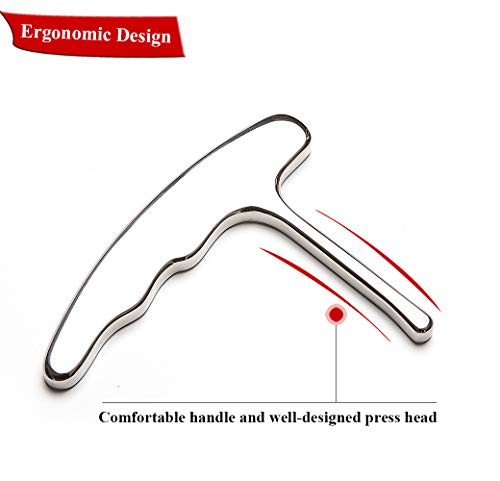 Stainless Steel Trigger Point Massage Tool-Deep Tissue Massage- Reflexology Acupressure Massage Tools for Myofascial Release Relief Pain | Ergonomic stainless steel pressure arm targets muscle knots and hard-to-reach areas with less hand strain