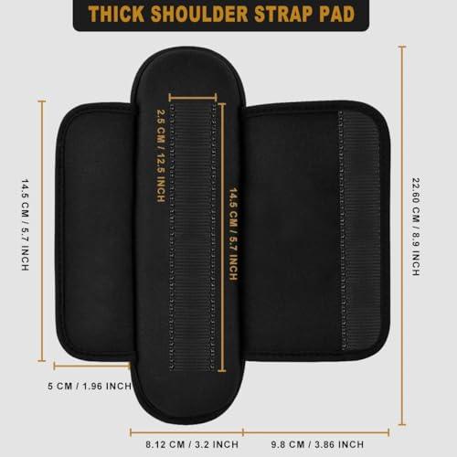 ZINMARK Tactical Shoulder Pad with Ultra-Thick Cushion for Vest Shoulder Straps and Backpacks, Comfort and Breathable (1PCS-Black) - color: Black