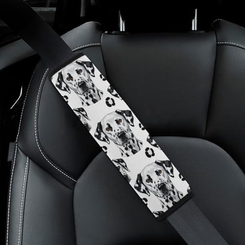 2 Piece Soft Padded Seat Belt Shoulder Pad for Adult Use, All Vehicles, Great Dane Automotive Seat Belt Protector, Easy Install (No Tool) - color: Pattern 468