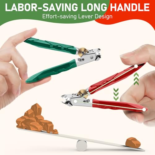 2026 Toenail Clippers for Thick Toenails, Wide Opening Nail Clippers, Heavy Duty Ingrown Toenail Clippers Nail Cutters, Ultra Sharp Slanted Nail Clippers with Long Handle - style: Red & Green