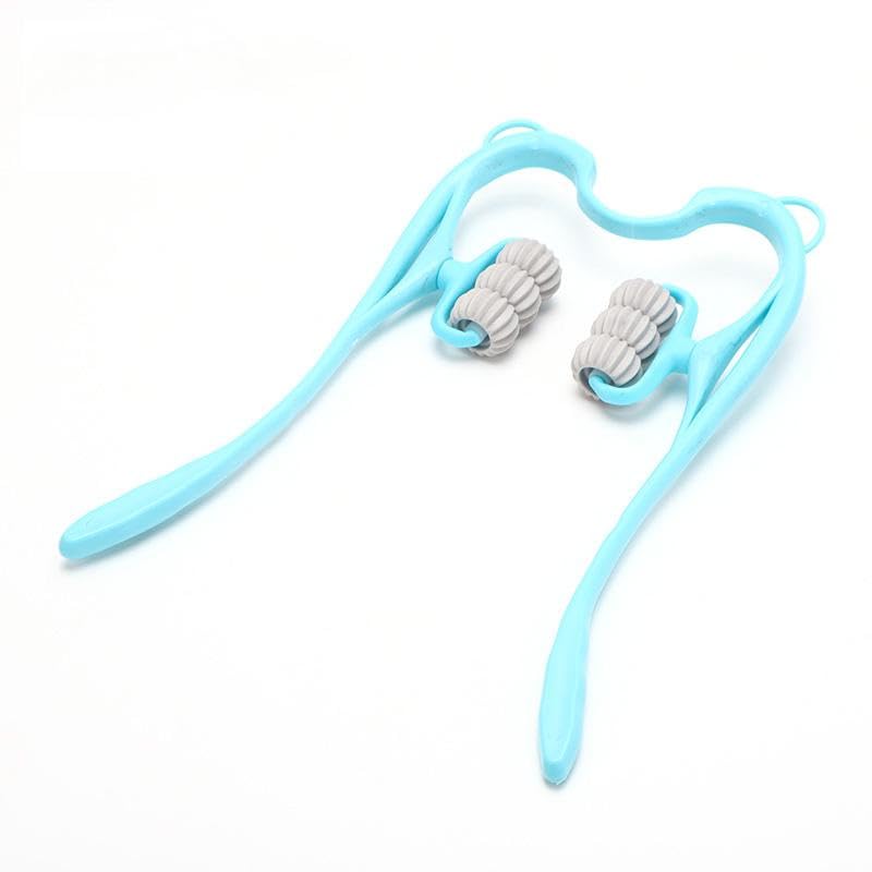 LuxFit Manual Neck Massager Tool Roller for Pain Reilef, Shoulder and Cervical Neck Massager Shiatsu Deep Tissue Trigger Point Manual Self Muscle Cervical Spine Massage