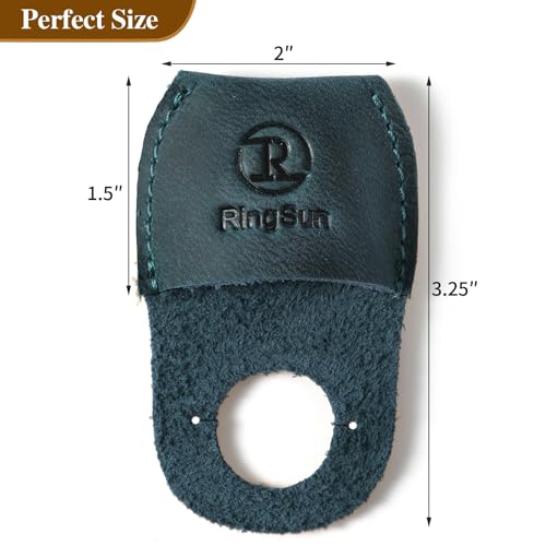 Thumb Guard Wood Carving Tools, Leather Finger Protector, Handmade Carpenter Working Carving Kit Accessories, Blue - color: Blue